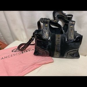 Francesco Biasia leather and animal hair bag